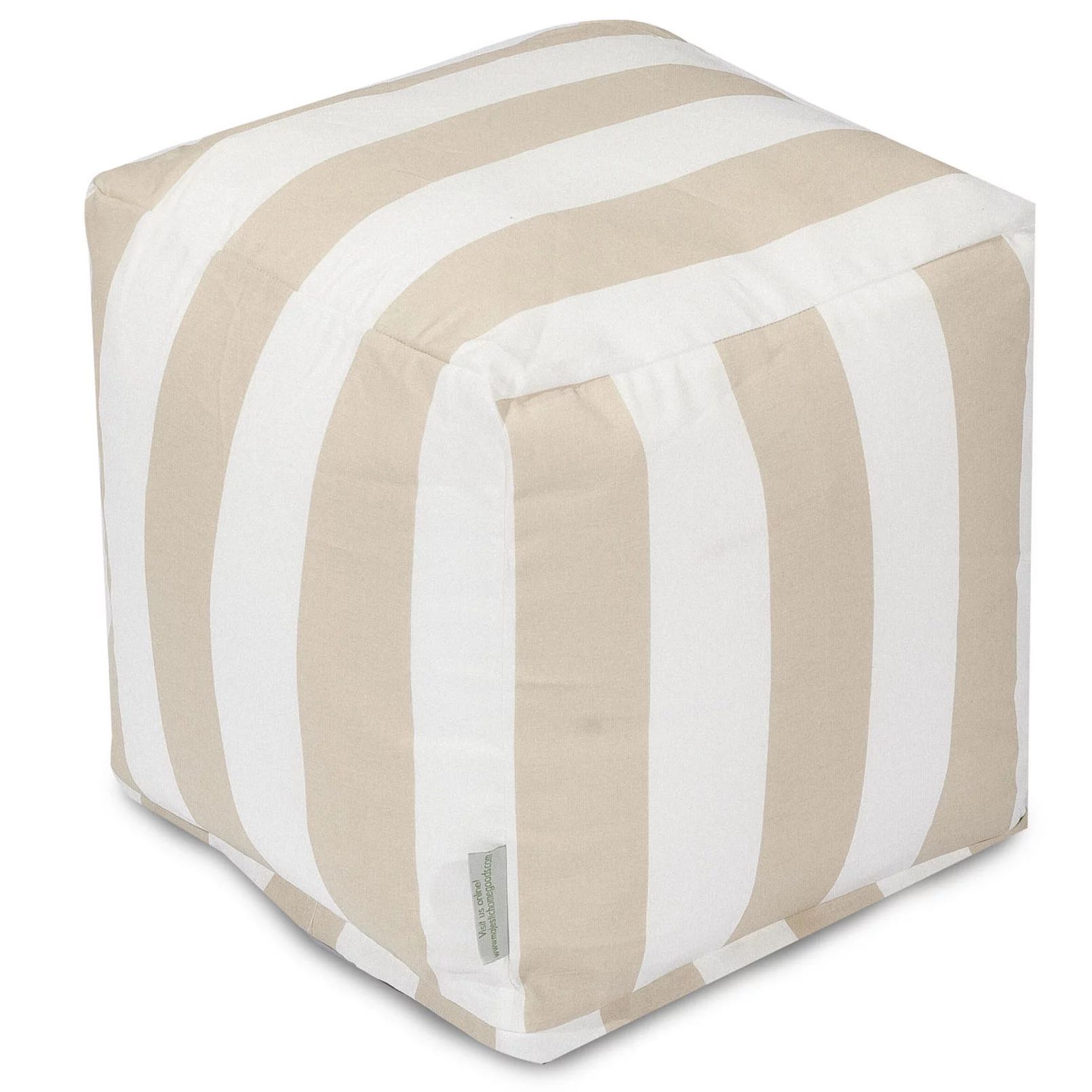 Majestic Home Goods Striped Indoor Outdoor Small Cube Ottoman | Kohl's