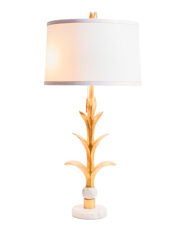 34in Leaves Marble Table Lamp | TJ Maxx
