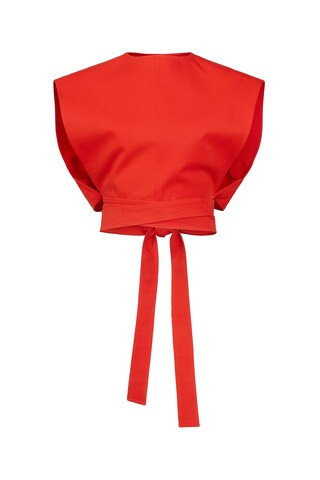 ALAÏA Belted Top in Orange | FWRD 
