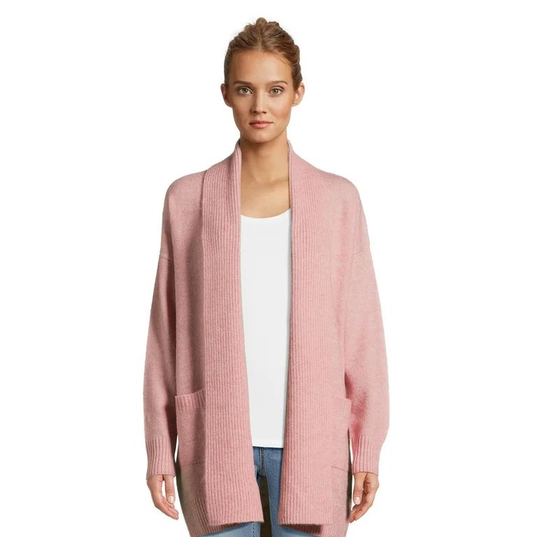 Time and Tru Women's Open Front Cardigan Sweater, Midweight | Walmart (US)