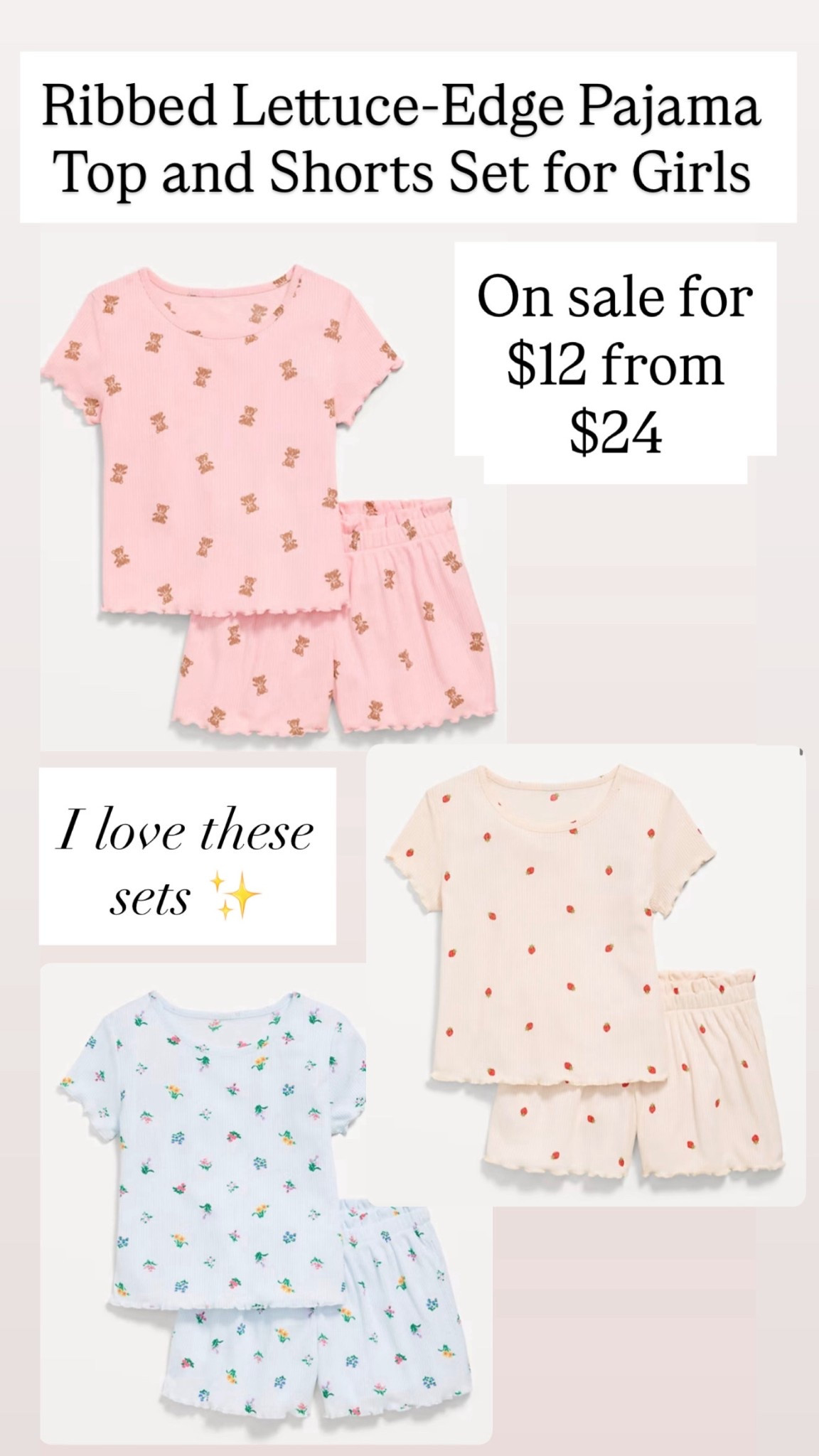 Ribbed Lettuce-Edge Pajama Top and Shorts Set for Girls are $12 from $24! 

#LTKSaleAlert #LTKKids
