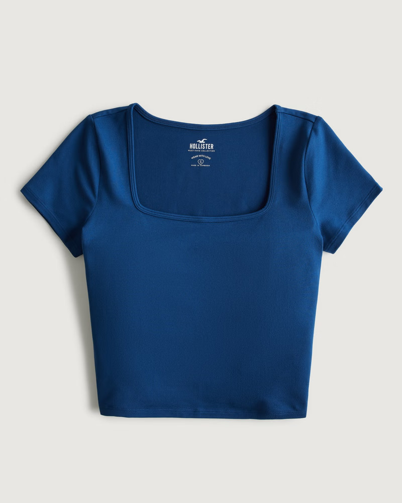 Girls Seamless Fabric Square-Neck Baby Tee from Hollister | Hollister (US)