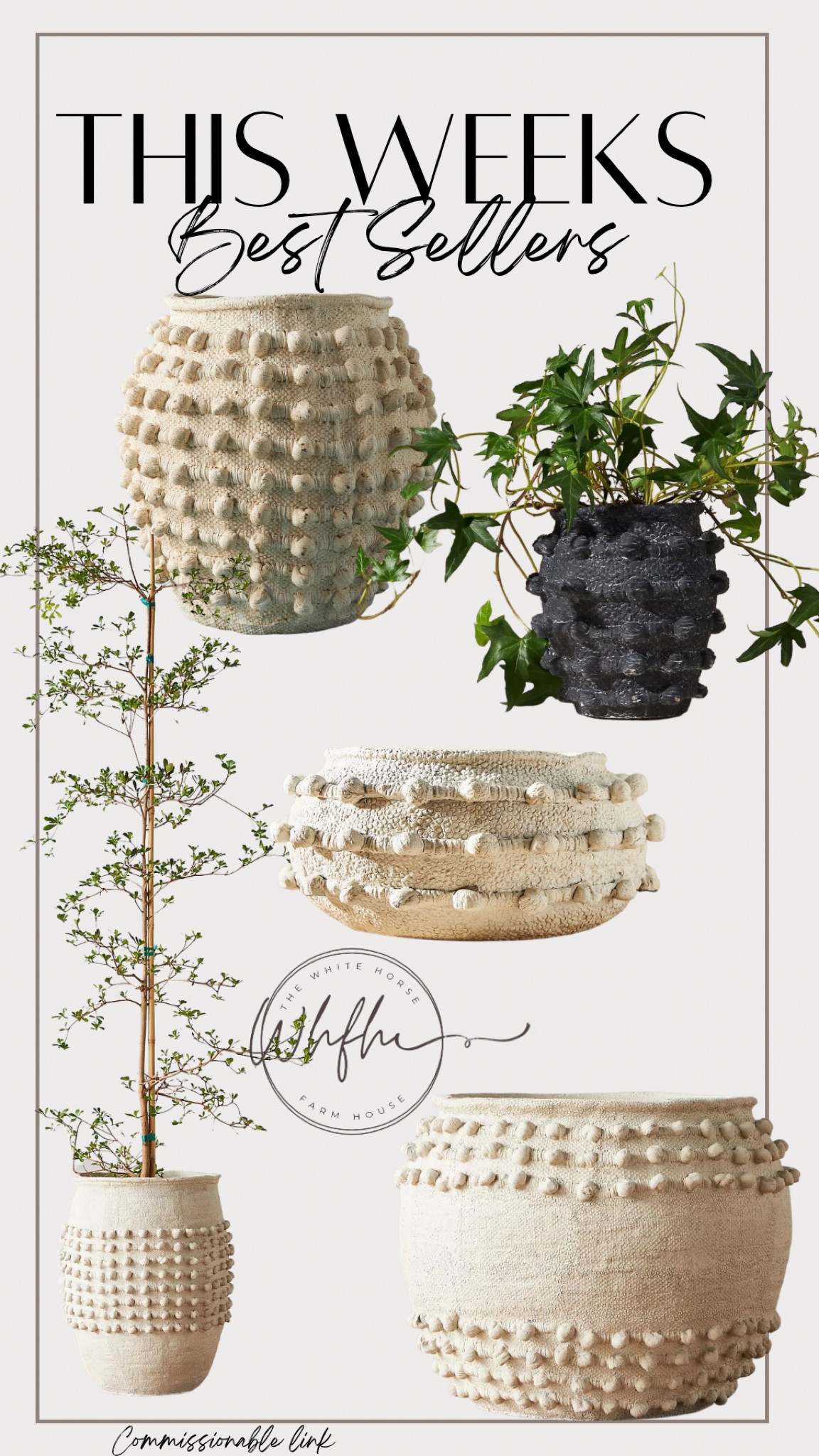 Unveiling this week’s best sellers! 🌿✨ Dive into the world of artistry and culture with the exquisite Anthropology pots collection.
• Choose between cream or black 
• Choose between multiple different sizes to accommodate your style, plants, and decor 

#AnthropologyPots #Homedecor #HomeEssentials #planters

#LTKHoliday #LTKhome #LTKGiftGuide