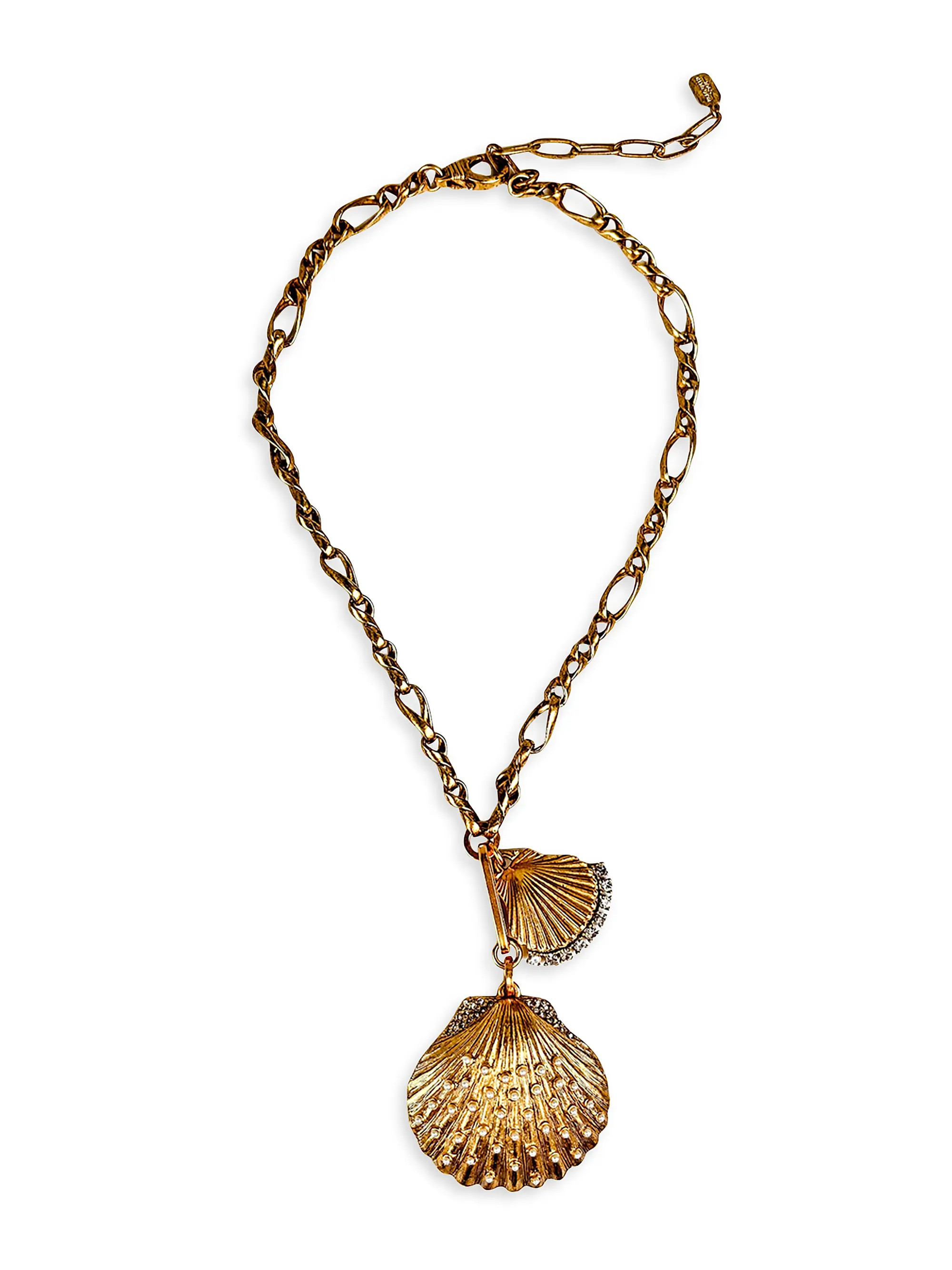 Calico 24K-Gold-Plated, Crystal & Imitation Pearl Charm Necklace | Saks Fifth Avenue