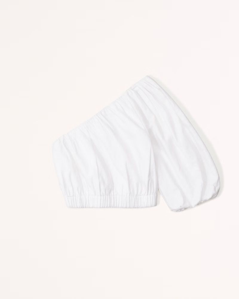 Women's One-Shoulder Linen-Blend Set Top | Women's Tops | Abercrombie.com | Abercrombie & Fitch (US)