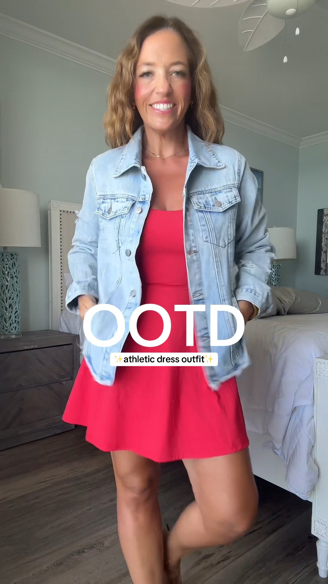 Athletic Dress Outfit of the Day with the @Halara @Halara_official Easy Peazy Dress. I have it paired with sandals and a light denim jacket. Perfect for a summer dinner outside. #easypeezy #OOTD #dress #summermusthave#halara #halaradress #halaraactivedress #athleticdressoutfit 

#LTKFitness #LTKOver40 #LTKMidsize