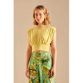 Blusa Malha Barra Canelada - Amarelo Lis AMARELO LIS | OffPremium (BR)