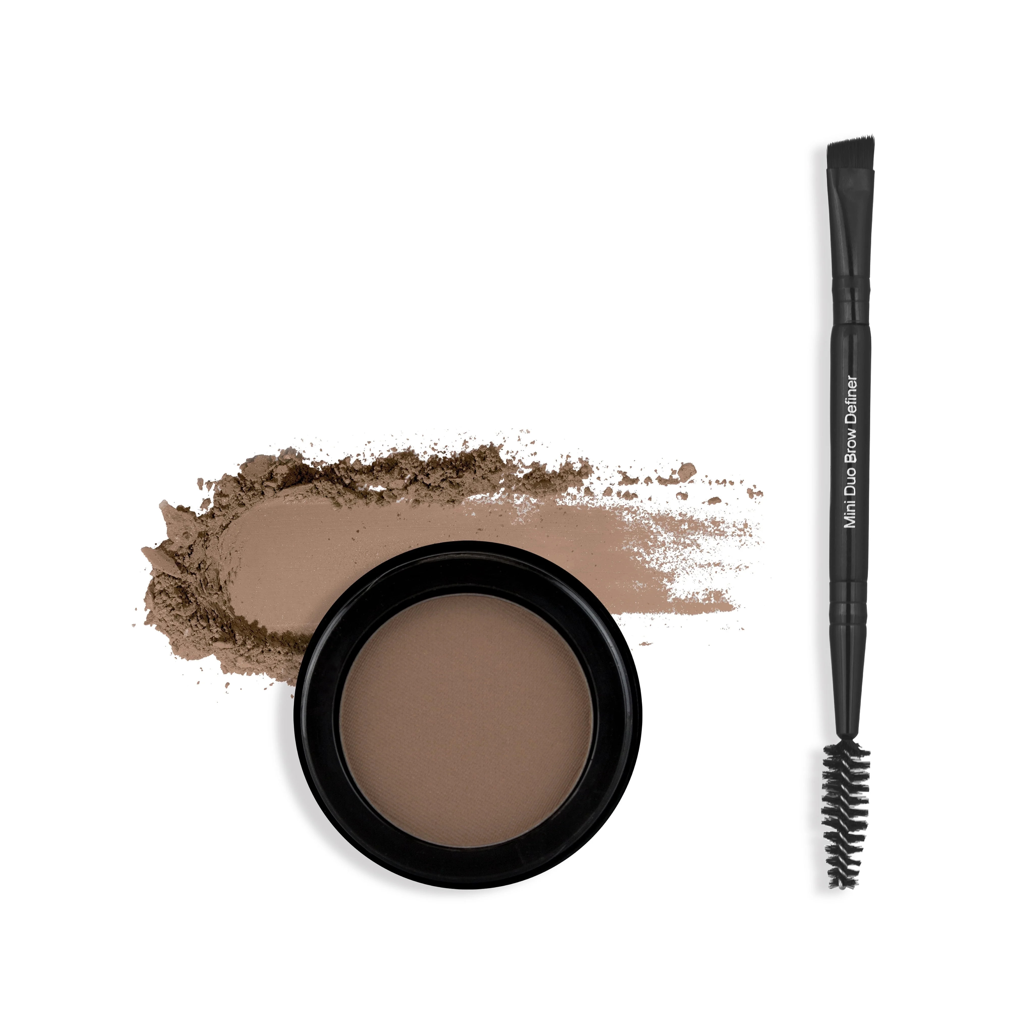bdb Eyebrow Powder & Duo Definer Brush - Light Brown - Lightweight, Buildable Formula for Full, N... | Walmart (US)