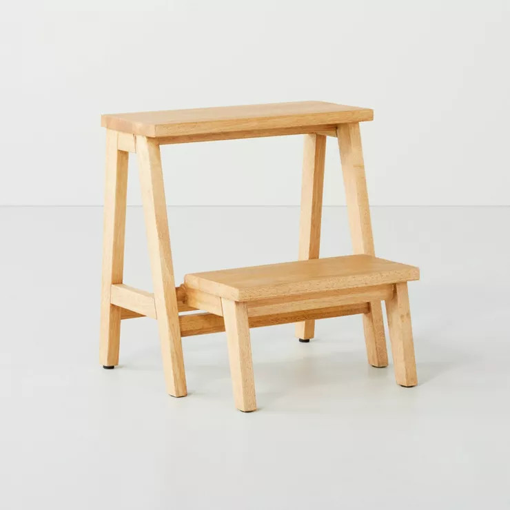 Wood Kitchen Step Stool Natural - Hearth & Hand™ with Magnolia | Target