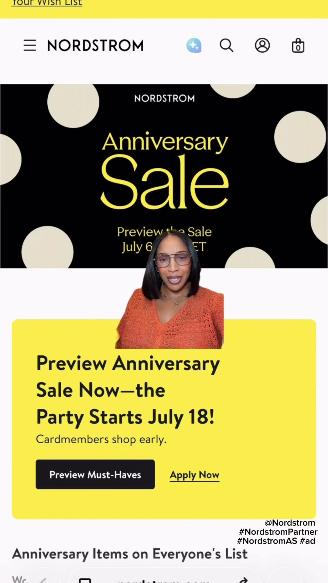 The Nordstrom Anniversary Sale preview is officially live! This is the time to save on top brands, and I’m already building my Wish List with all kind of deals from beauty to clothes, and baby essentials.

Cardmember Early Access runs July 14–17, depending on your status, and everyone can shop starting July 18. Don’t have a Nordstrom account yet? You can create one for free, tap the heart to save your favorites, and have everything ready when your access opens. Head to Nordstrom now to preview the sale and start building your Wish List! @Nordstrom #NordstromPartner #NordstromAS

#LTKSaleAlert #LTKU #LTKSeasonal
