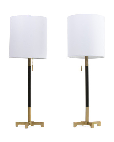 2pk 33in  Metal Buffet Lamps With Single Pull Chains | TJ Maxx