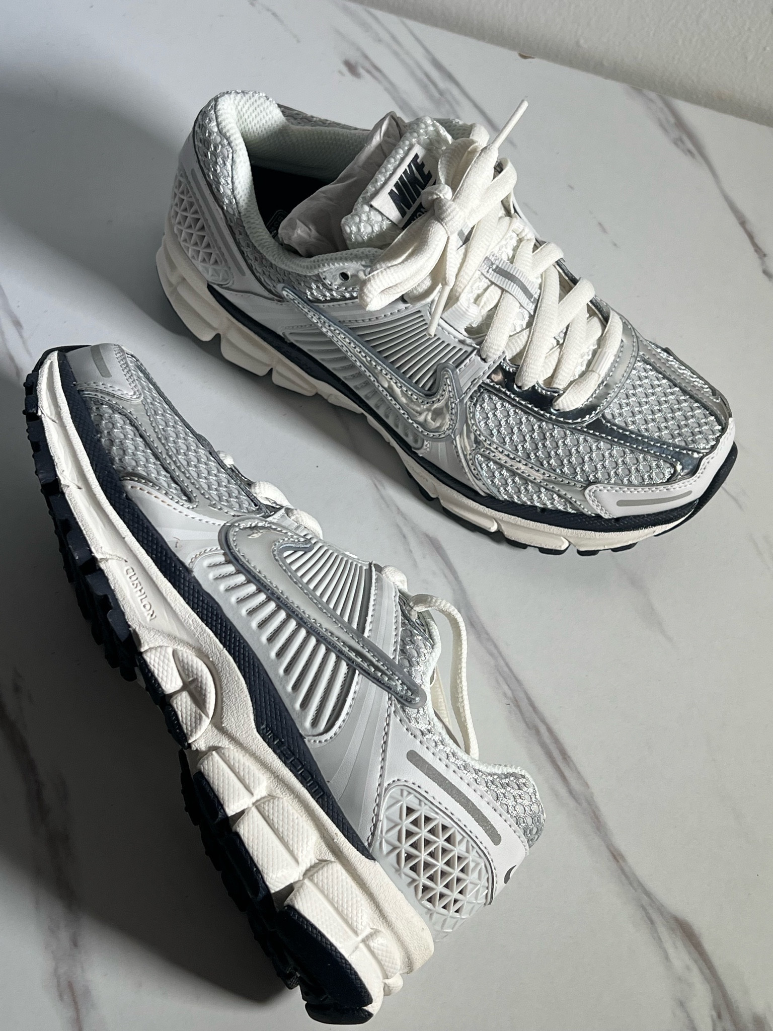 … checkmate ✔️
Sneaker:  Nike Zoom Vomero 5
Photon Dust Metallic Silver (Women's)