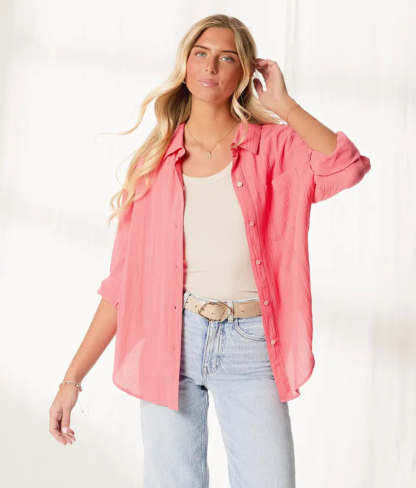Resort Edit - Textured Boyfriend Shirt | Buckle