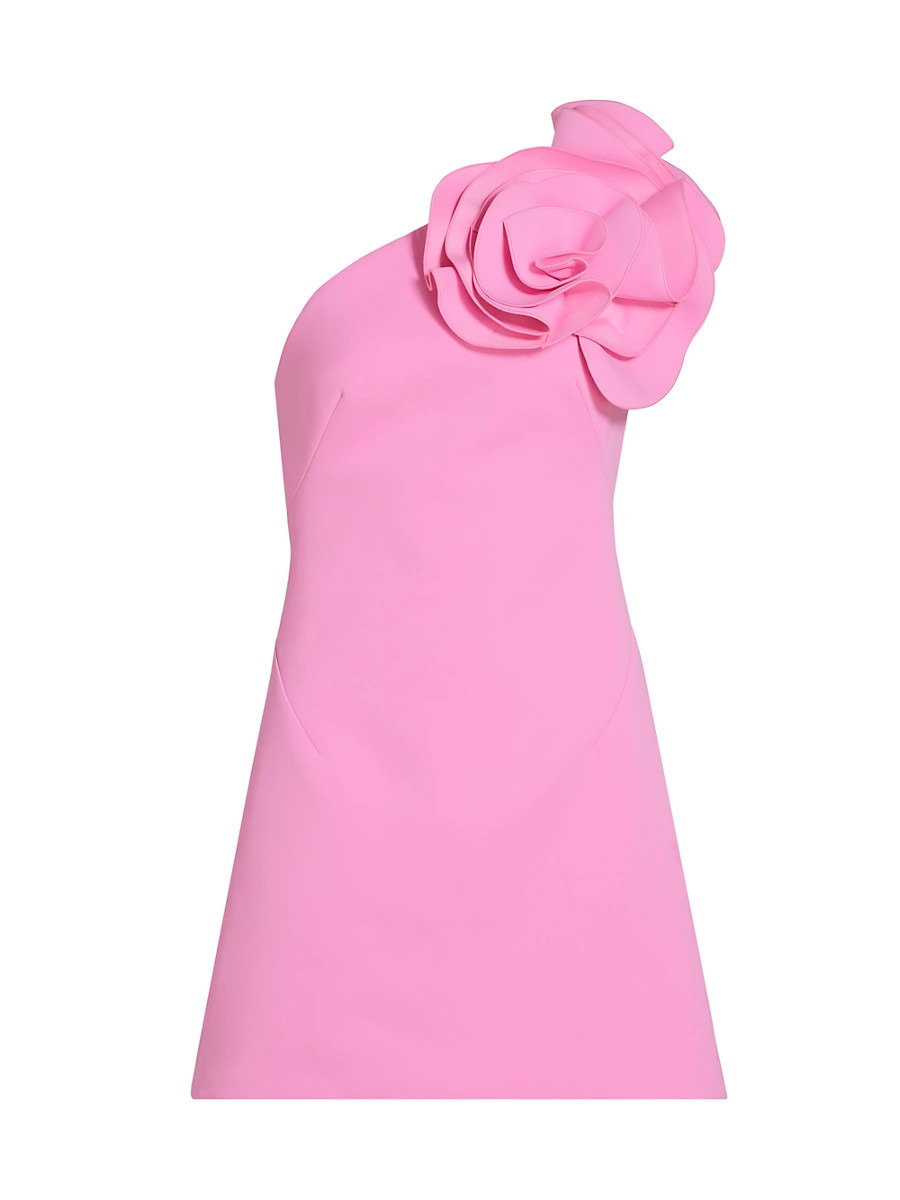 Women's Turflea Floral One-Shoulder Minidress - Wild Bloom Pink - Size 4 | Saks Fifth Avenue