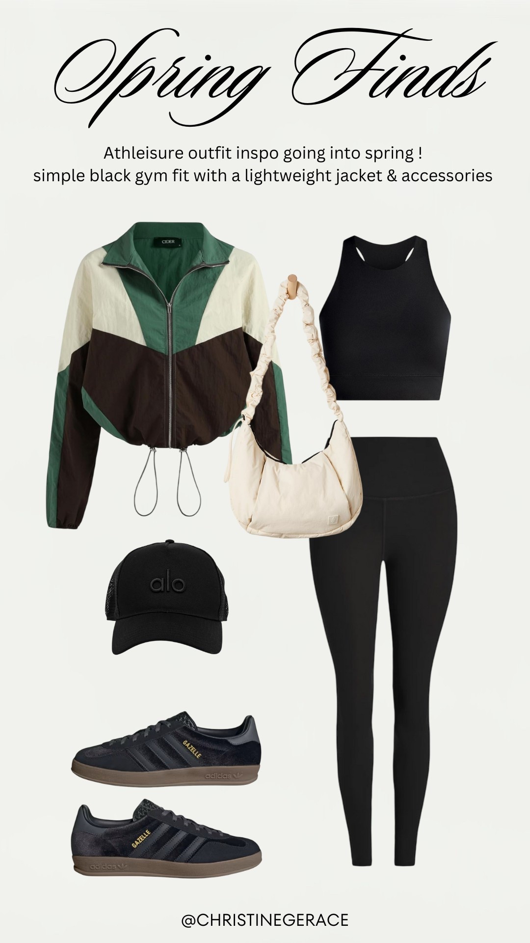 Spring Athleisure outfit inspo. Neutral Gym outfit with jacket & accessories. 

Spring outfit, gym outfit, active wear, Christinegerace 



#LTKSeasonal #LTKStyleTip #LTKSpringSale