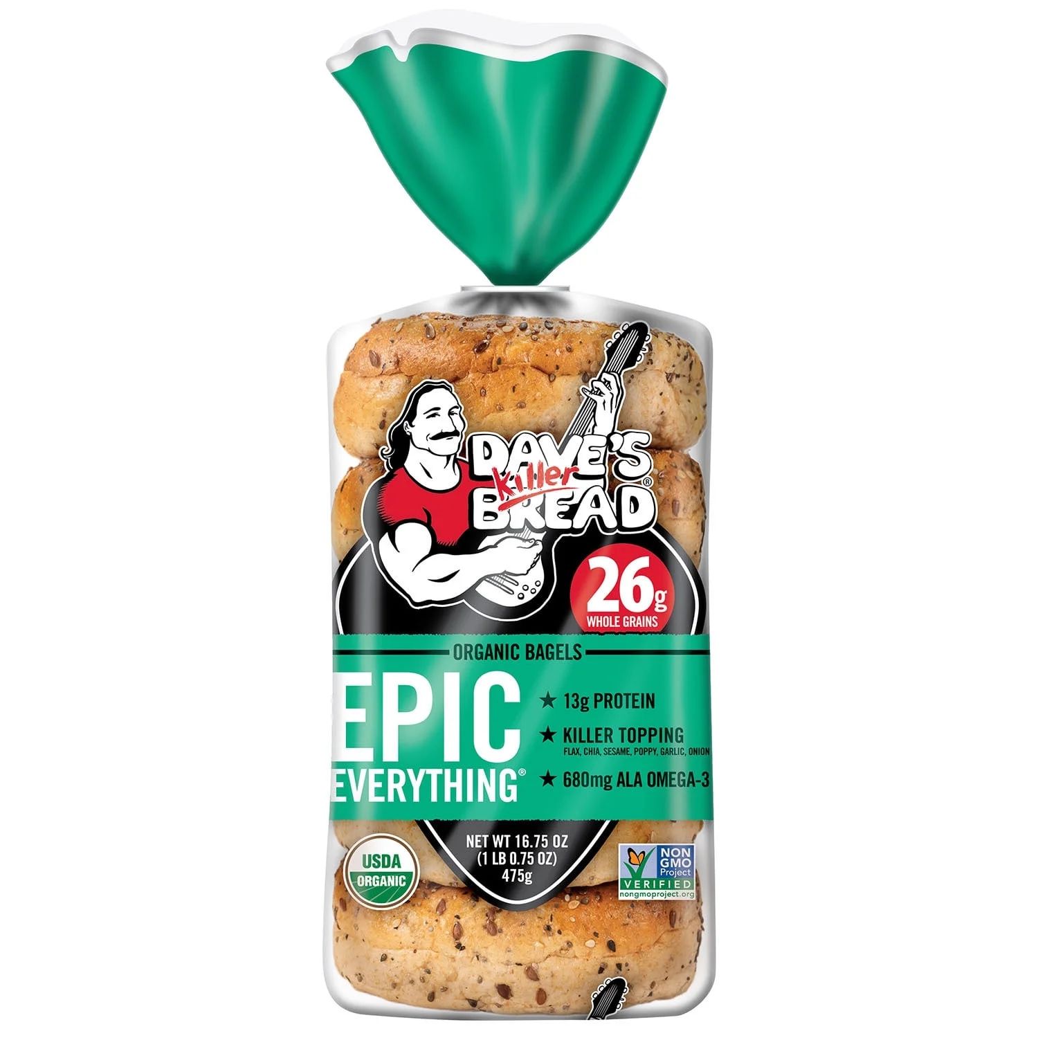 Dave's Killer Bread Epic Everything Organic Bagels, 16.75 oz., 5 Ct - Pack Of 2 - Walmart.com | Walmart (US)