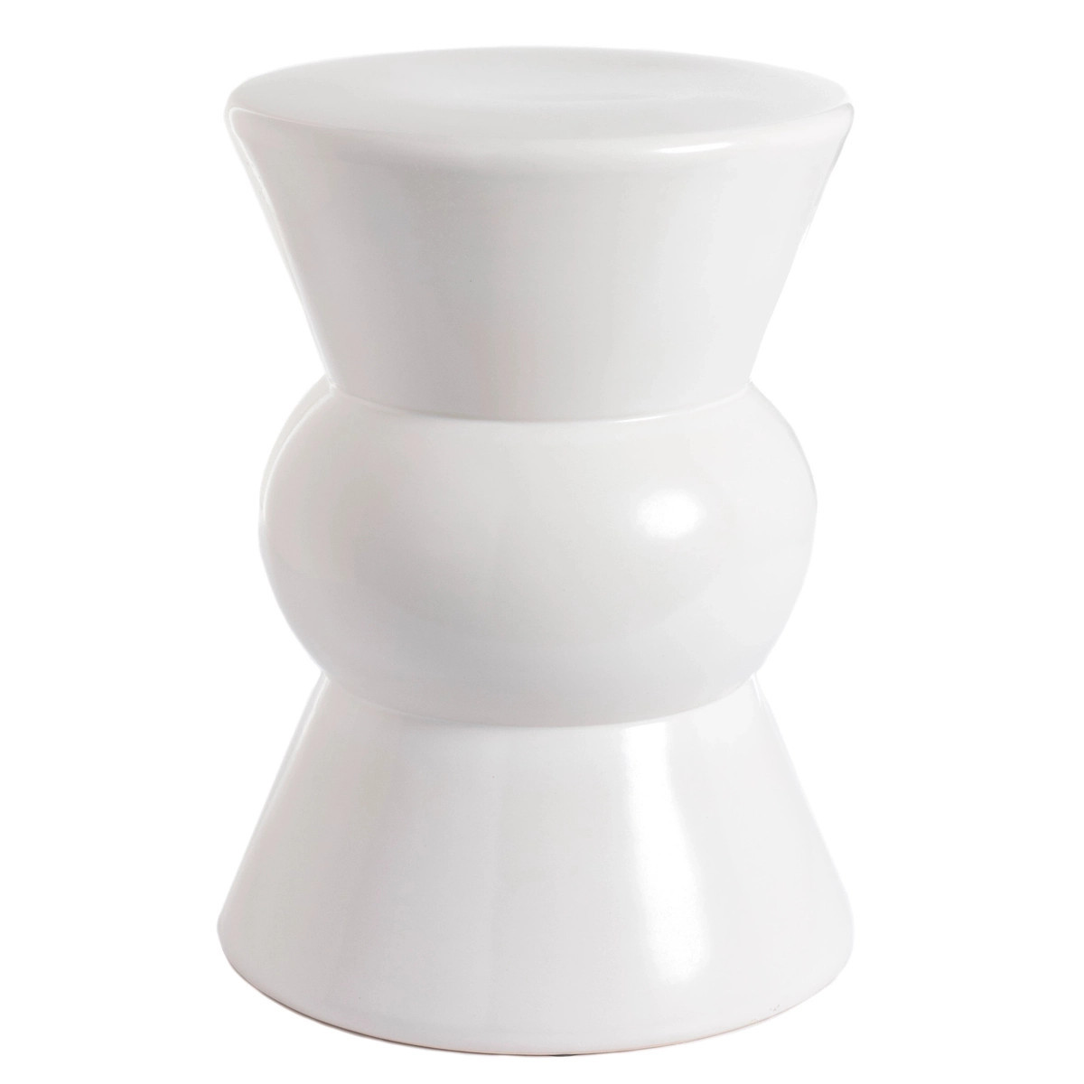 Teagan White Stool | Annie Selke