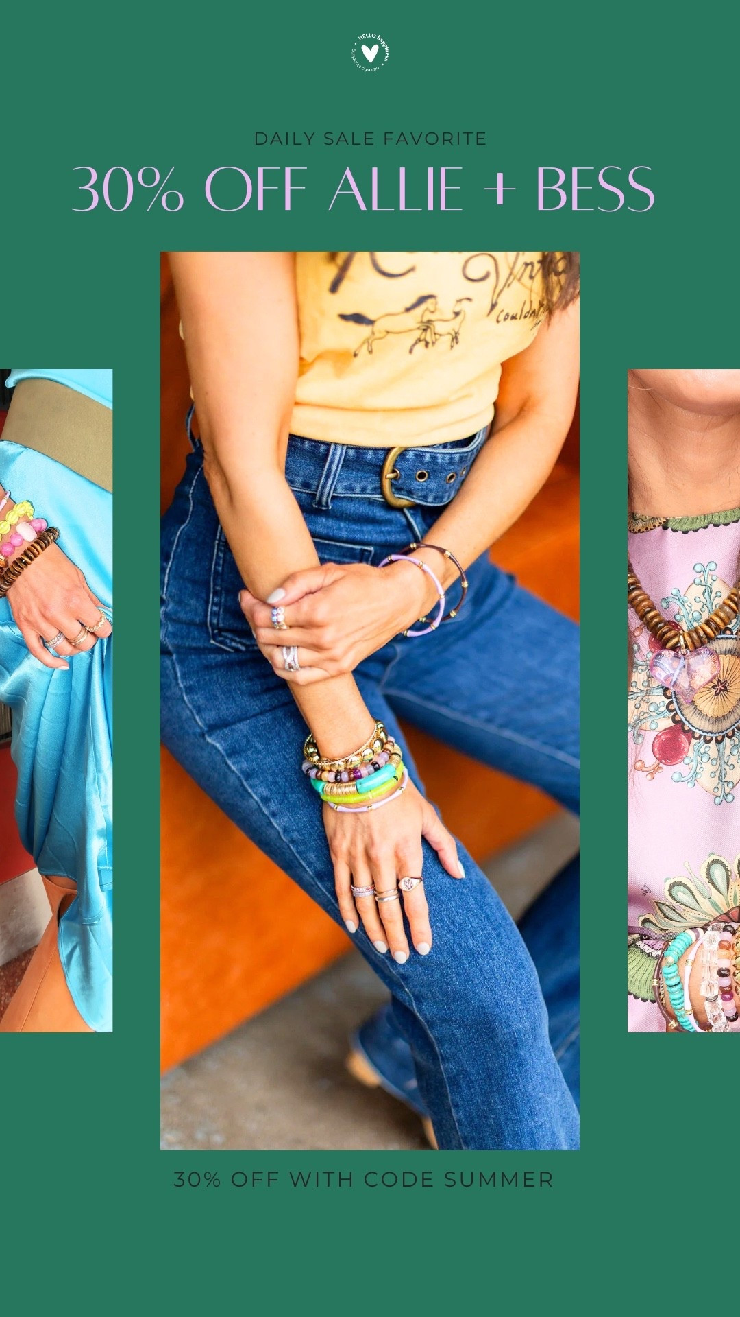 Colorful stacks + summer savings 💚✨

#LTKSaleAlert #LTKootd #LTKgrwm