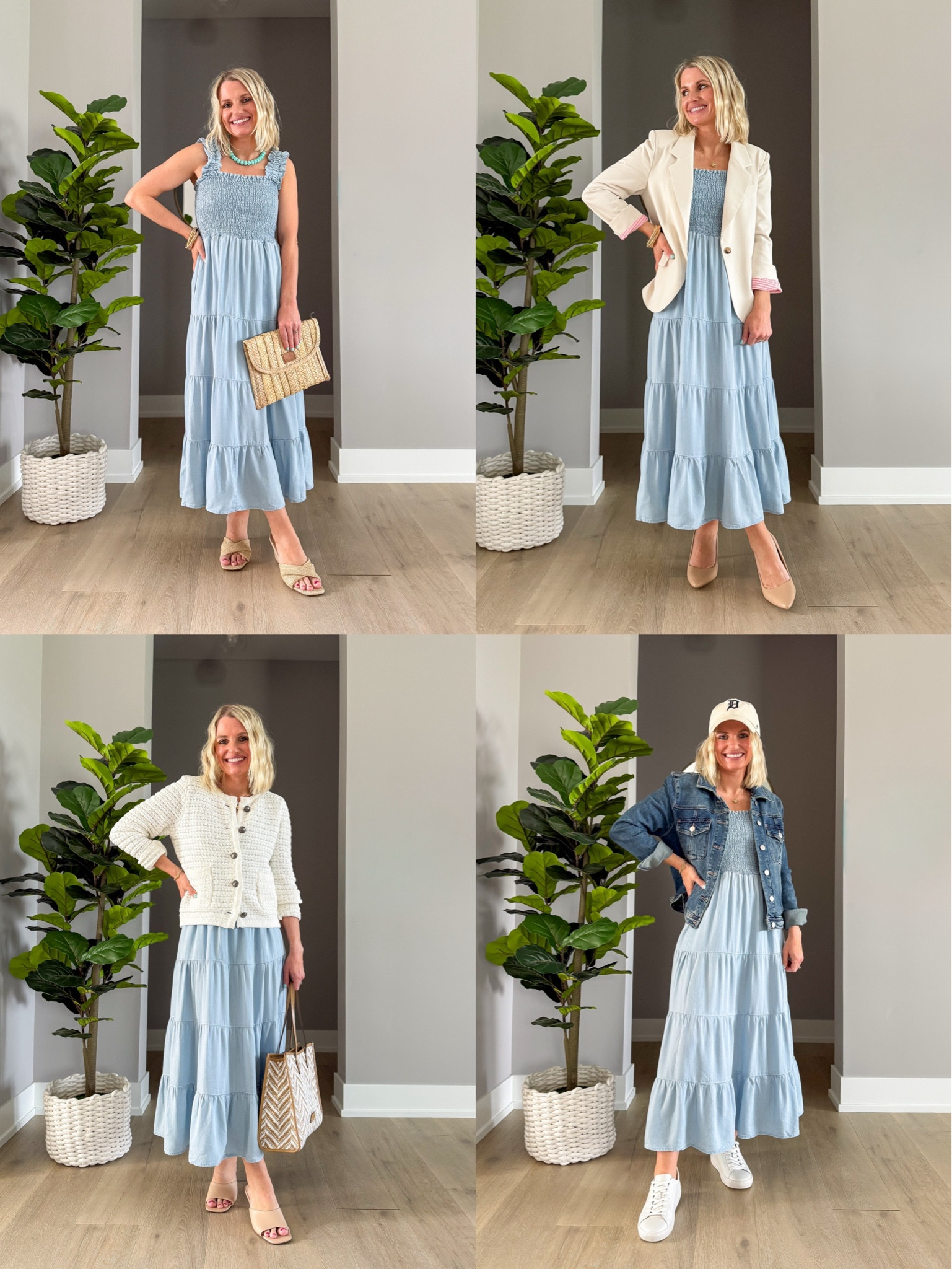 One dress 👗 4 outfits! 
I love my Grace dress from my capsule wardrobe collection DEAR JOHN x KATIE HALLER. It’s so versatile and you can wear it anywhere! 
✨Use the code: DJXKATIE20 for 20% off your purchase as @Dear John Denim 

#LTKOver40 #LTKPetite #LTKootd