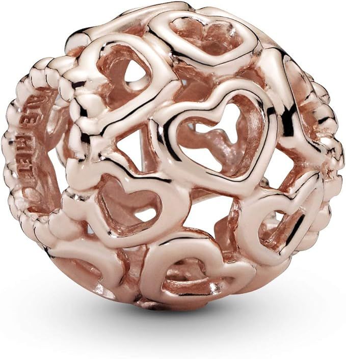 Pandora Jewelry Open Your Heart Pandora Rose Charm | Amazon (US)