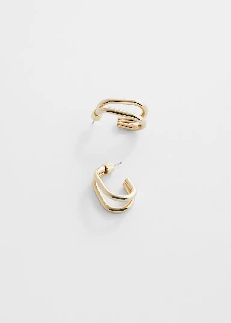 Double hoop earrings | MANGO (UK)