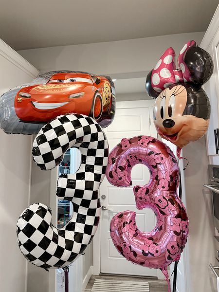 Minnie and Lightning ballon’s for our THREE year olds! 

#LTKParties #LTKKids #LTKFamily