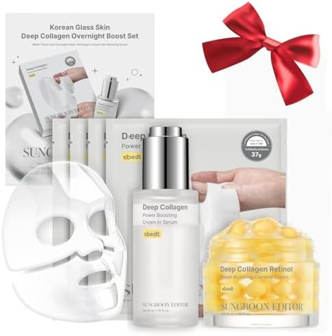 SUNGBOON EDITOR Winter Spa Skin Bundle | Glow Mist Gift Set | Deep Collagen Overnight Mask (4ea),... | Amazon (US)