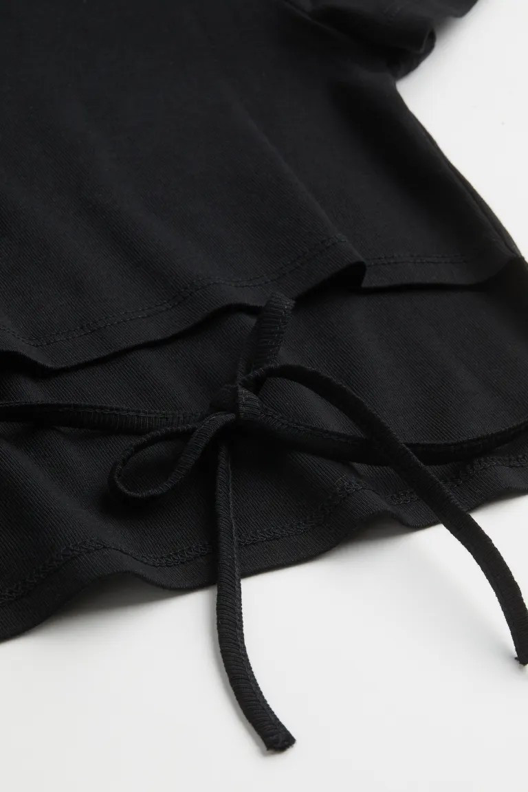 Tie-hem Crop T-shirt | H&M (US + CA)