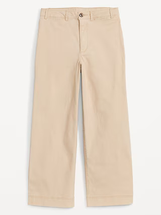 High-Waisted Cropped Wide-Leg Chino Pants for Women | Old Navy (US)