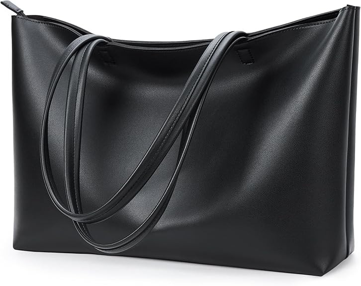 KALIDI Tote Bag Zipper Shoulder Bag Faux Leather Purses Satchel for Women Casual Handbag Work Dat... | Amazon (US)