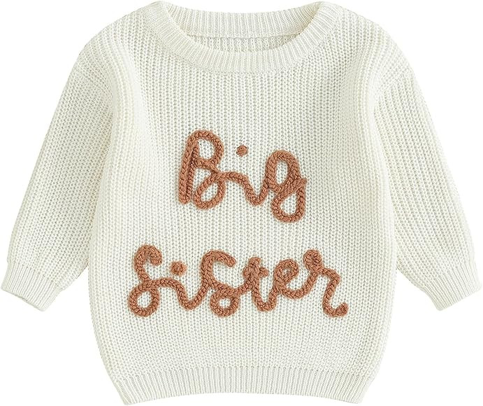 PanLidapan Sister Matching Outfit Clothes Big Sister Jumper Little Sister Sweater Kid Toddler Bab... | Amazon (UK)