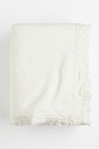 Ruffle-trimmed Bedspread - Taupe - Home All | H&M US | H&M (US + CA)