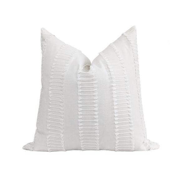Antonia Ivory Fringe Pillow | Land of Pillows