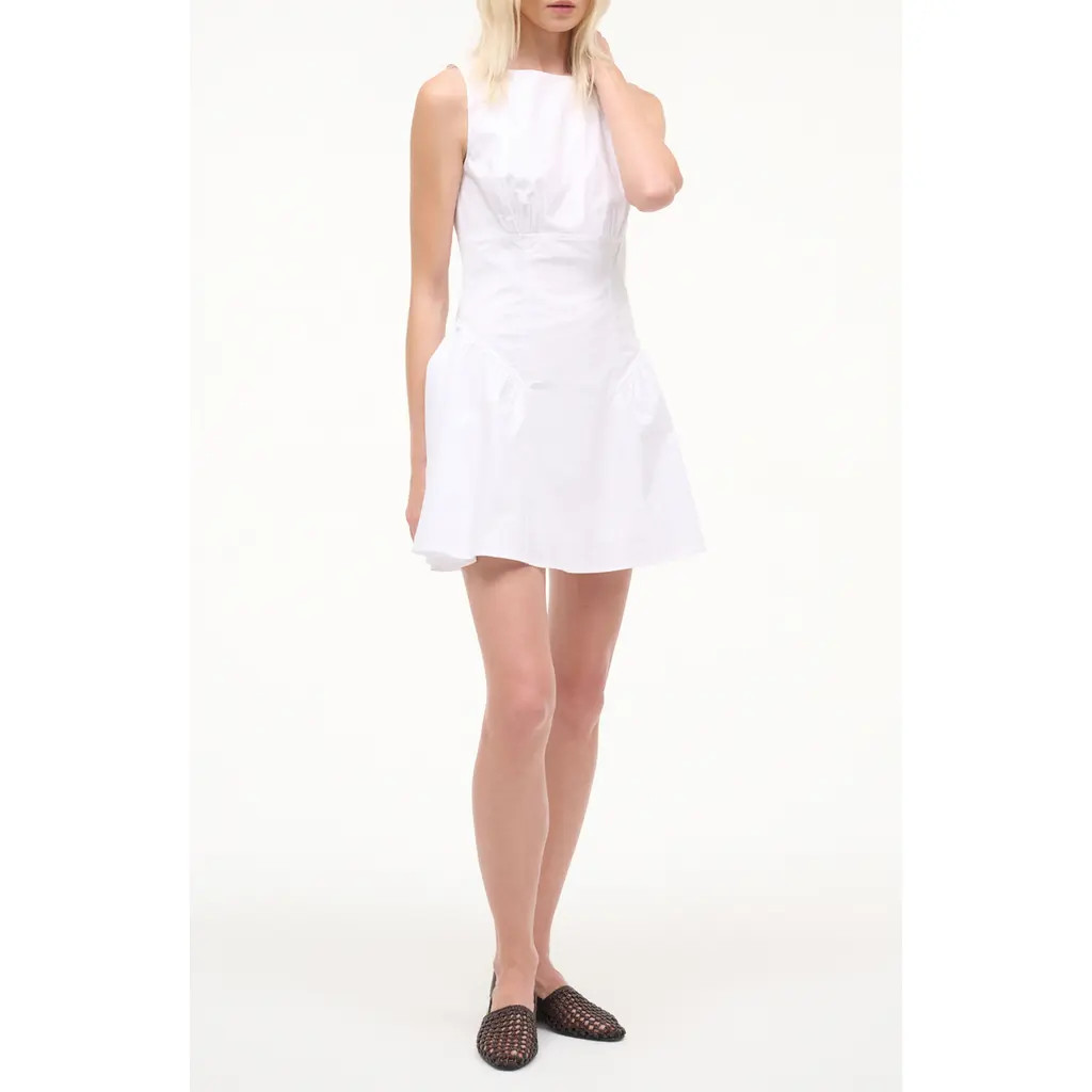 STAUD Gwen Minidress in White at Nordstrom, Size 10 | Nordstrom
