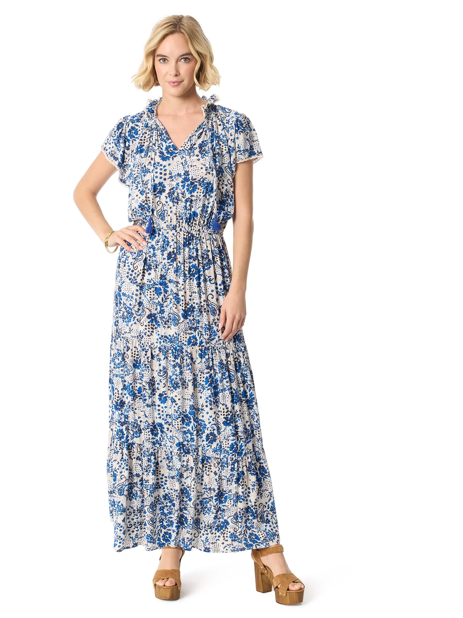 Jessica Simpson Women's Lexie Maxi Dress, Sizes XS-XL | Walmart (US)