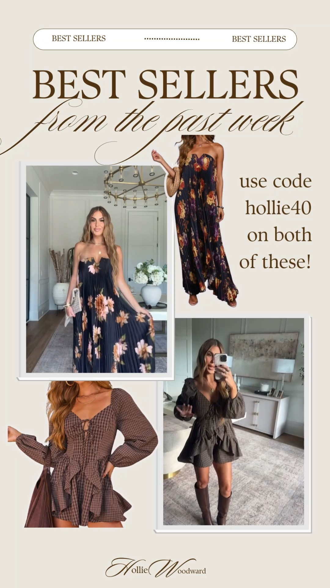 use code hollie40 for 40% off! 

wearing a small in both 🤎 

 