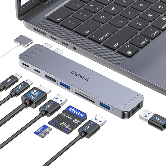 USB C Hub Adapter for MacBook Pro/Air M4 M3 M2 M1 2025-2018 13" 14" 15" 16", Mac Multiport Adapte... | Amazon (US)