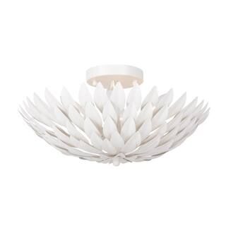 Crystorama Broche 16 in. 4-Light Matte White Flush Mount-505-MT - The Home Depot | The Home Depot