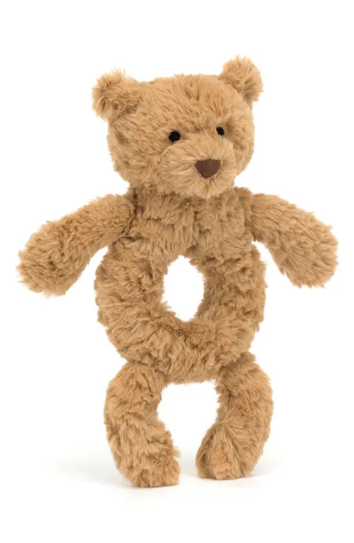 Jellycat Bartholomew Bear Ring Rattle in Brown at Nordstrom | Nordstrom