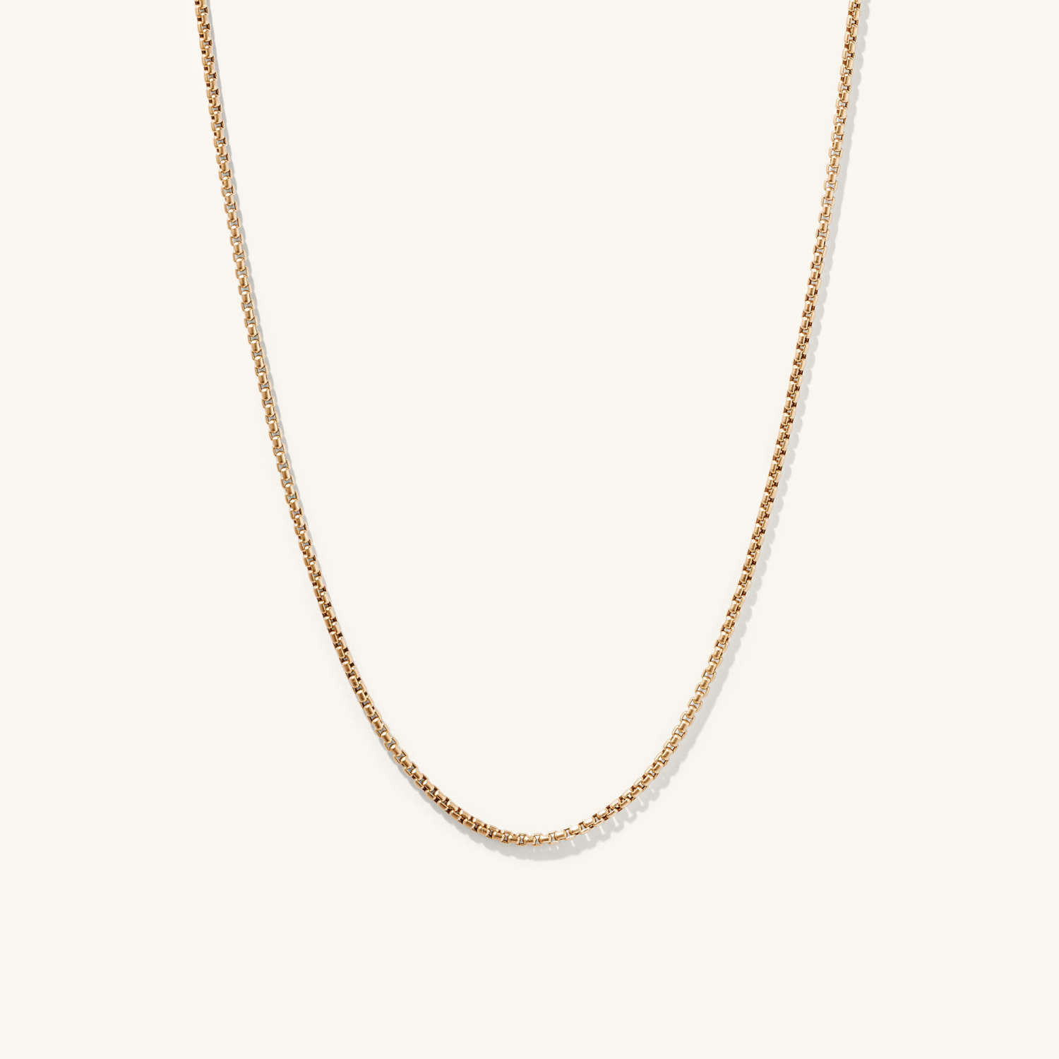 Round Box Chain Necklace | Mejuri Fine Crew