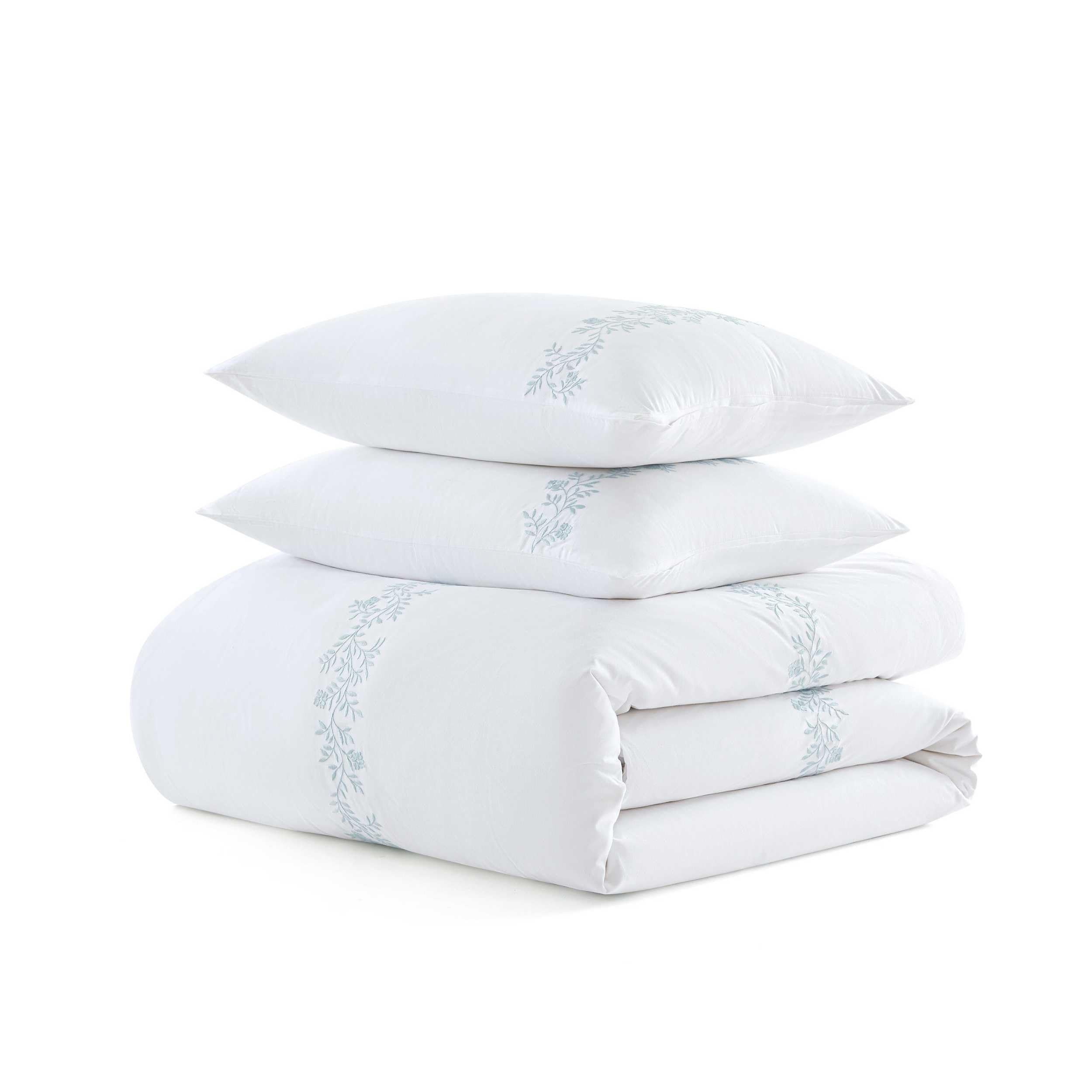 Martha Stewart - Queen Duvet Cover Set, 100% Soft Cotton Bed Set with a Smooth Cotton Percale Rev... | Amazon (US)