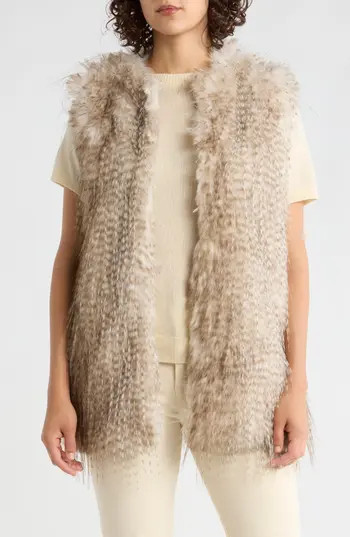Vigoss Faux Fur Vest in Beige at Nordstrom Rack, Size Medium | Nordstrom Rack