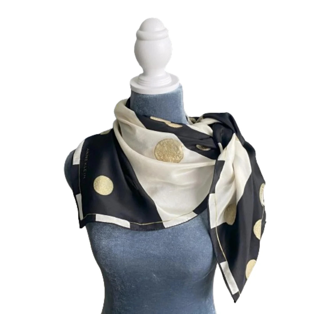 Anne Klein Large Silk Scarf for the Vera Company 35 Inch/ Vintage Fashion Accessories - Etsy | Etsy (US)