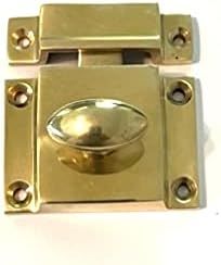 Unlacquered Brass Cabinet Latches for Doors, Cabinets, and Drawers, Antique Unlacquered Finish, I... | Amazon (US)