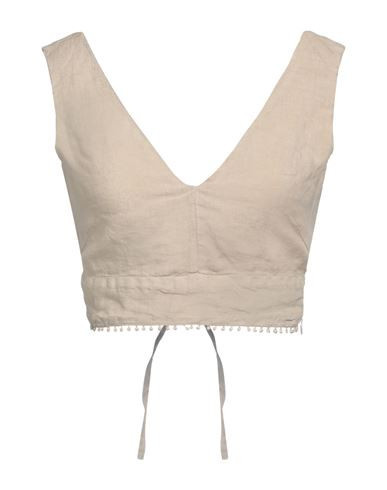 120% Lino Woman Top Sand Size 4 Linen | YOOX (US)