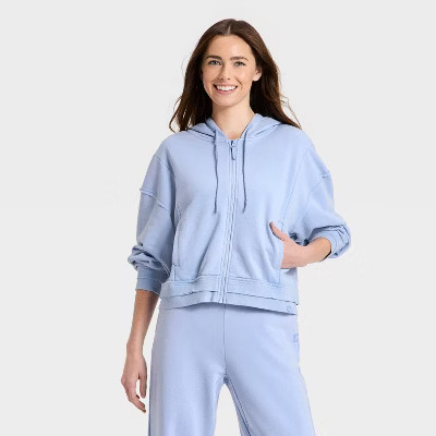 Women's French Terry Full Zip Hoodie Sweatshirt - JoyLab™ | Target