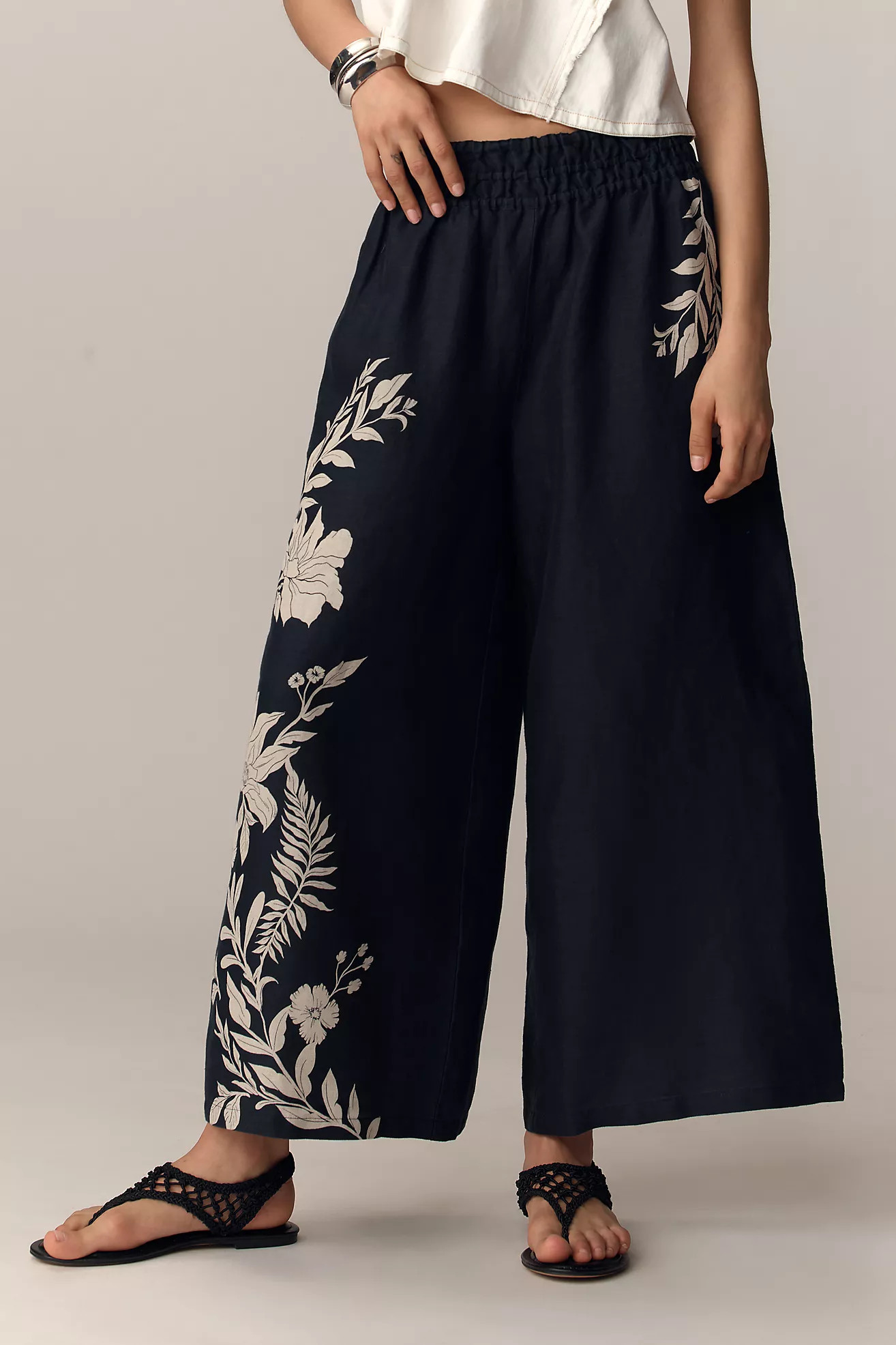 The Somerset Pull-On Pants: Printed Linen Edition | Anthropologie (US)