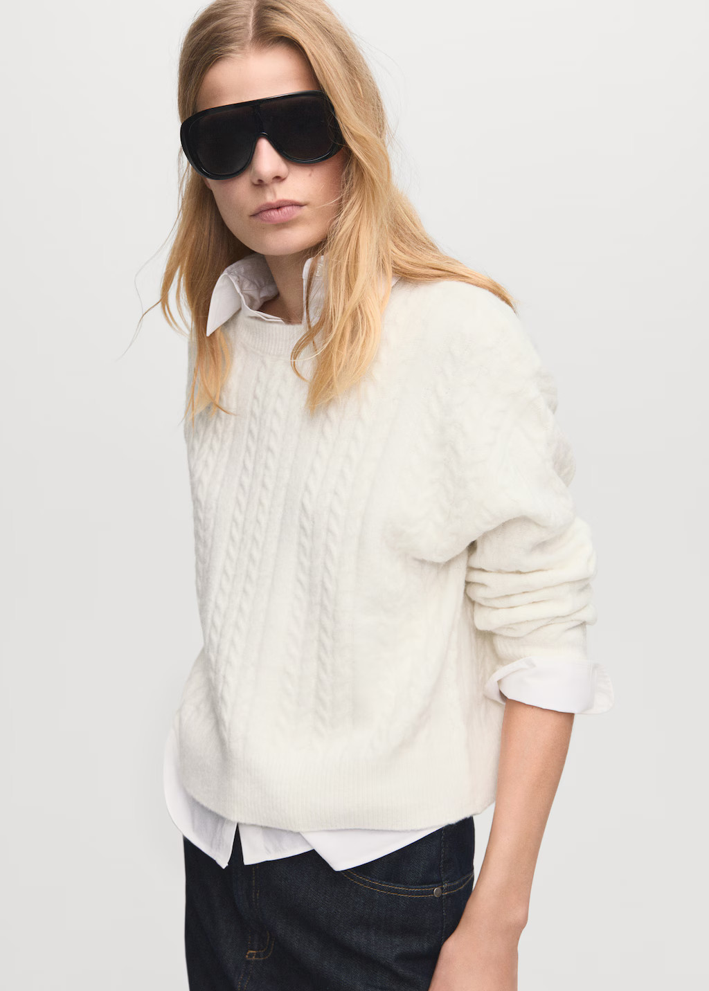 Pull-over maille tressée | Mango EU