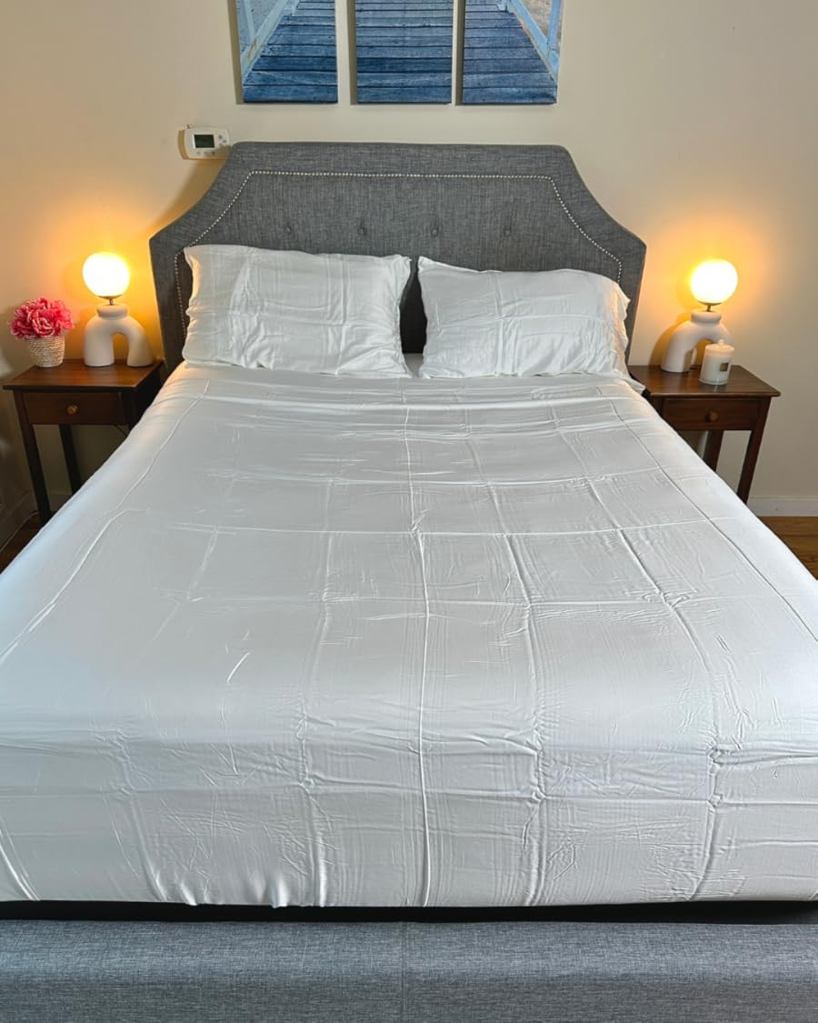 Transform your sleep space into a cozy retreat 🛏️✨ with these silky soft cooling bed sheets! Designed to feel smooth, breathable, and comfortable throughout the night, they help create the perfect environment for restful sleep 💖🌙. Perfect for warm sleepers or anyone who loves that cool-to-the-touch luxury feel 👀✨. Trust me, these are sheets you'll never want to get out of 💕

#bedsheets #coolingsheets #bedroomdecor #sleepbetter #cozyhome #homeessentials #bedding #bedroominspo #homestyle #comfortliving #sleepcomfort #homeupgrade #luxurybedding #restfulsleep #ltkhome #ltkfinds #musthave #cozyvibes #bedroomgoals #homedecor 

 