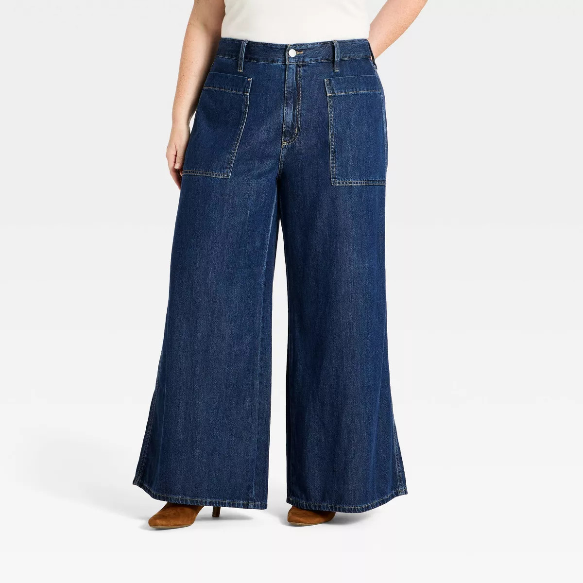 Women's Palazzo Wide Leg Jeans - Universal Thread\u2122 Dark Rinse Wash 22 | Target